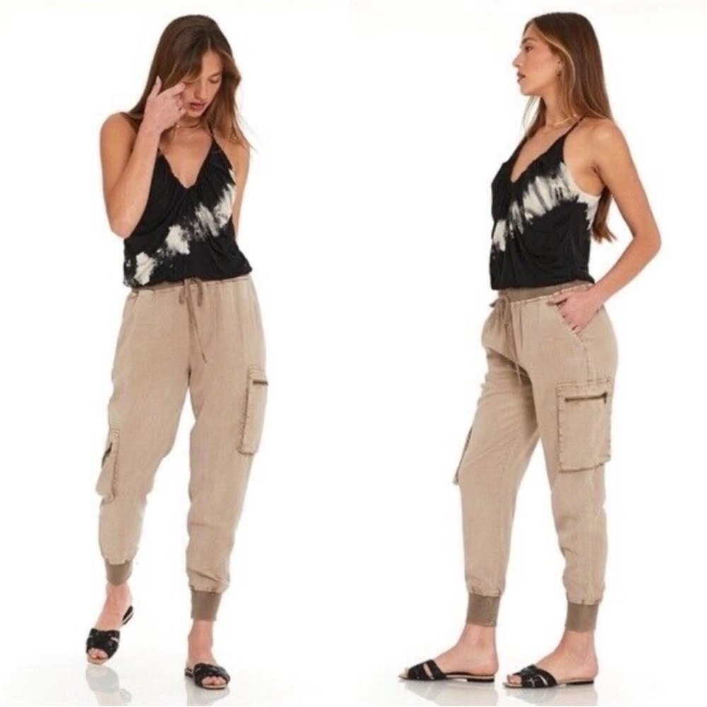 Young Fabulous Broke Cargo Tensil Joggers Tan Neutral Trail Hiking Pants Camping